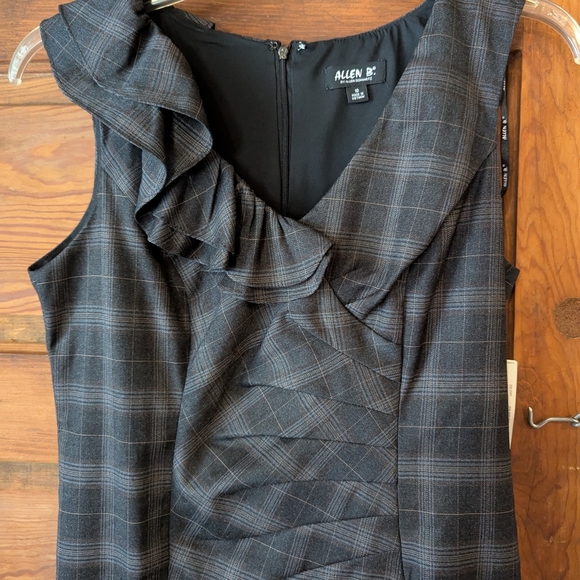 Allen B. By Allen Schwartz Gray Ruched Sheath Midi Dress - Picture 3 of 11